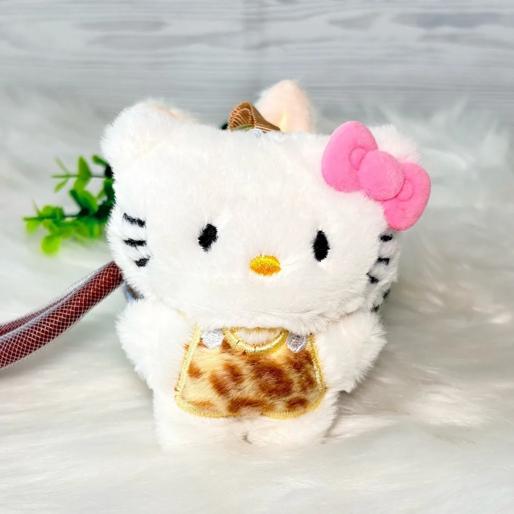 Sparkling Crystal Plush Monster Character Keychain/Bag Charm‎
